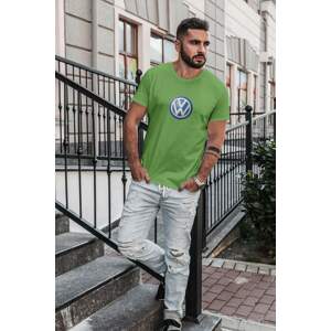 MMO Pánské tričko s logem auta Volkswagen Barva: Hrášková zelená, Velikost: 3XL
