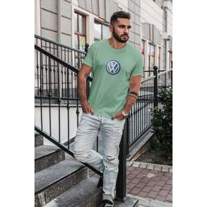 MMO Pánské tričko s logem auta Volkswagen Barva: Mätová, Velikost: L
