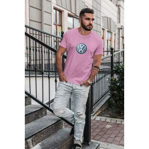 MMO Pánské tričko s logem auta Volkswagen Barva: Ružová, Velikost: L