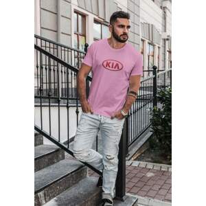 MMO Pánské tričko s logem auta Kia Barva: Ružová, Velikost: XL