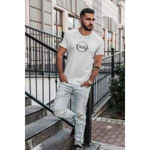 MMO Pánské tričko s logem auta Opel Barva: Bíla, Velikost: 2XL