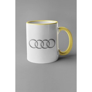 MMO Hrnek s logem auta Audi Barva: Žlutá