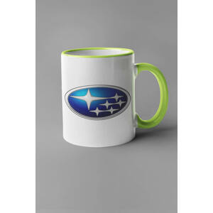 MMO Hrnek s logem auta Subaru Barva: Zelená